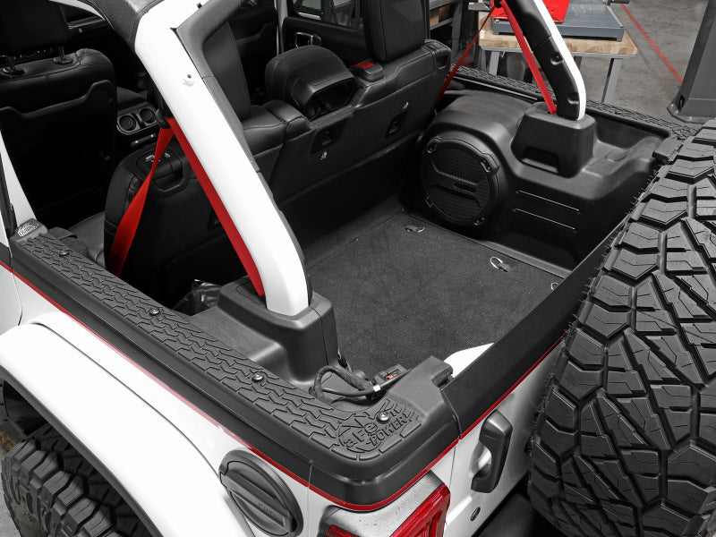 aFe 18-22 compatible with Jeep Wrangler JL (4-Door Models w/ 3-Piece Hard-Top Only) Terra Guard Tub Rail Covers 79-25001