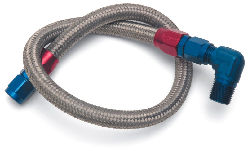 Edelbrock Fuel Line Braided Stainless for SBC ( Use w/ 8134 ) 8123