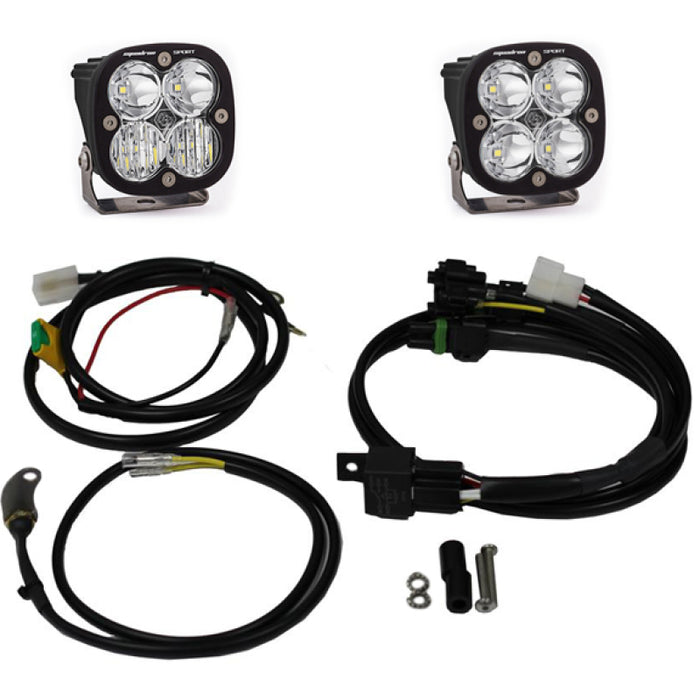 Baja Designs 55-7053 - Front Fairing Mounted Squadron Sport 3" 2x20W Square Driving/Combo Beam LED Lights Kit