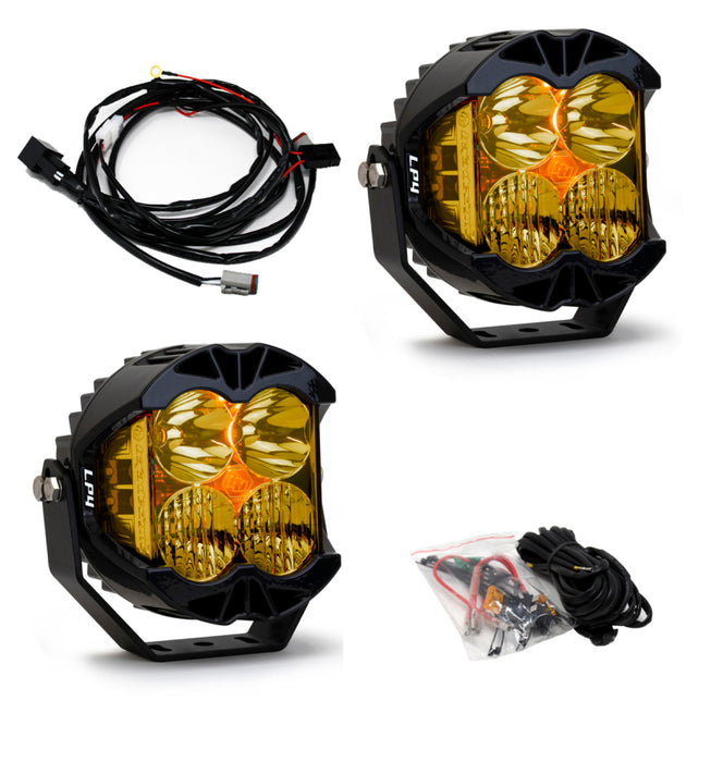 Baja Designs ® Lp4 Pro 5-Inch Led Lights Pair Driving/Combo Amber Lens W/ Harness 297813