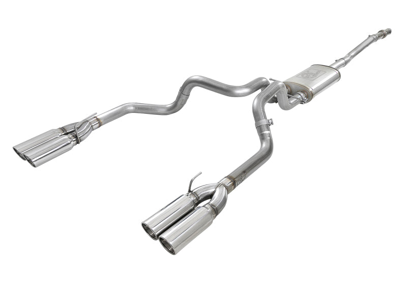 aFe Vulcan Series 3in 304SS Exhaust Cat-Back Exh w/ Pol Tips 2019 GM Silverado / Sierra 1500 V8-5.3L 49-34105-P