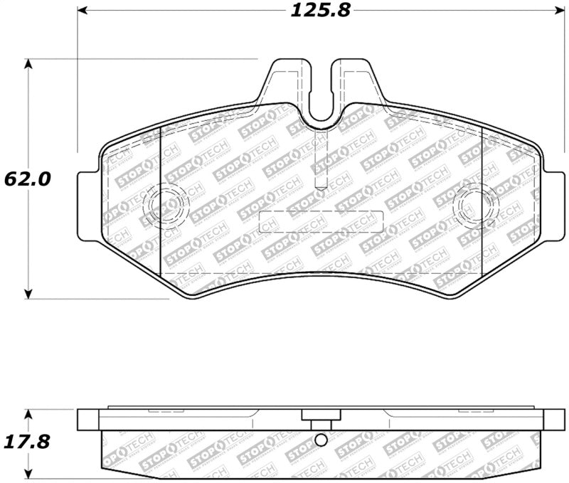 StopTech 02-11 Mercedes G500 Street Select Rear Brake Pads 305.0928