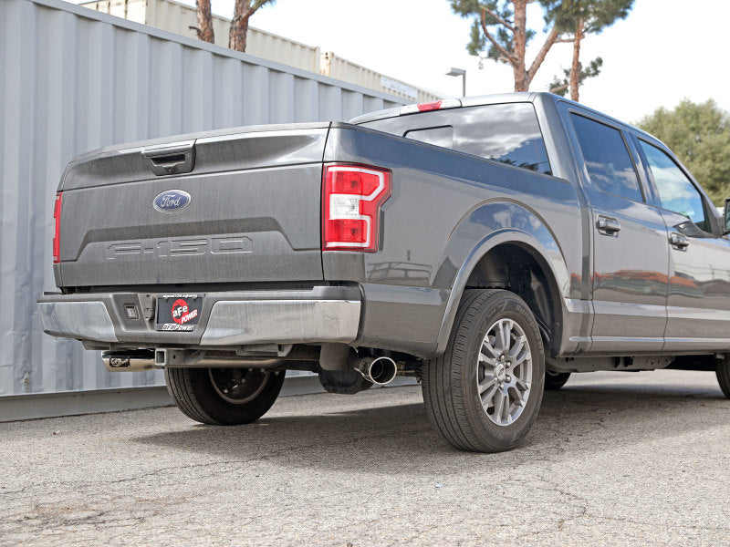 aFe Gemini XV 3in 304 SS Cat-Back Exhaust 15-20 Ford F-150 V6 2.7L/3.5 w/ Polished Tips 49-33123-P