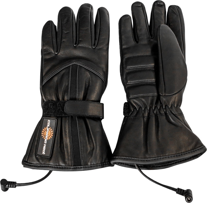California Heat 12V Mens Heated Leather Gloves Black XL