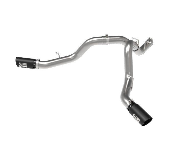 aFe Large Bore-HD 4in 409SS DPF-Back Exhaust System w/Black Tip 20 GM Diesel Trucks V8-6.6L (td) L5P 49-44126-B