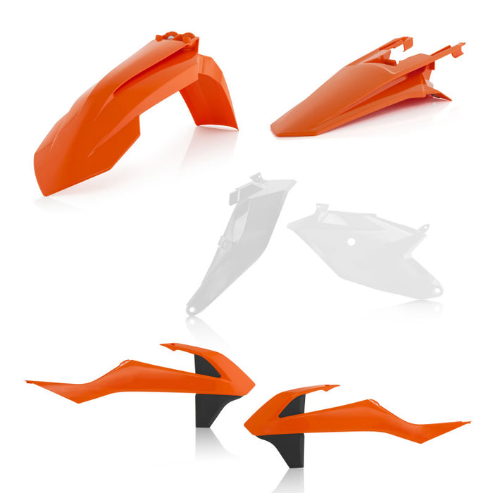 Acerbis White/Orange Complete Plastic Body Kit (2686015909)