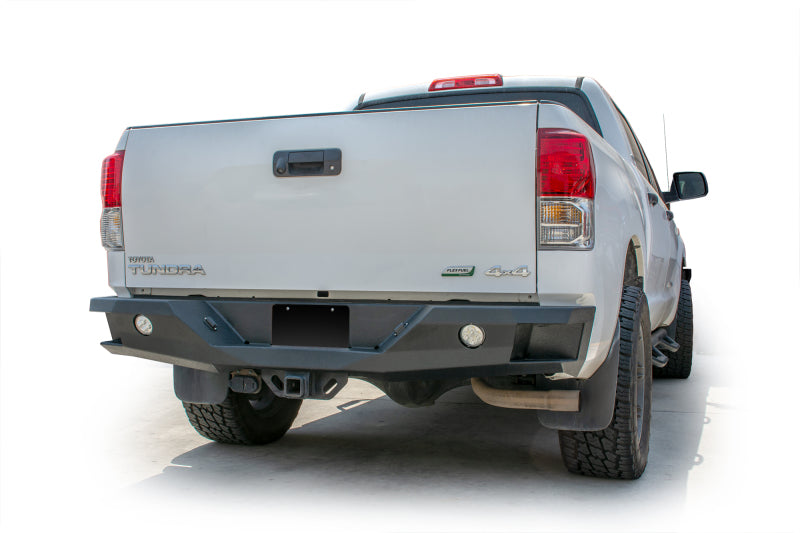 Dv8 Offroad Rear Bumper For 2007-2013 Toyota Tundra Rear Lightweight Design Powder Coated Protection Accepts (2) 3.5-Inch Round Lights RBTT2-02