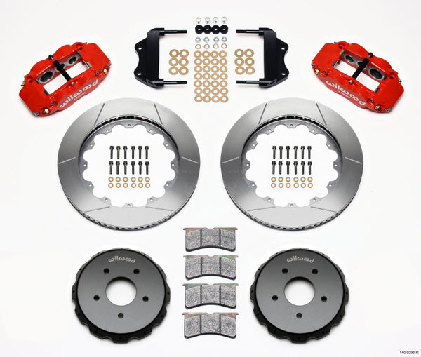 Wilwood Narrow Superlite 6R Front Hat Kit 14.00in Red 2004-2006 Pontiac GTO 140-9296-R
