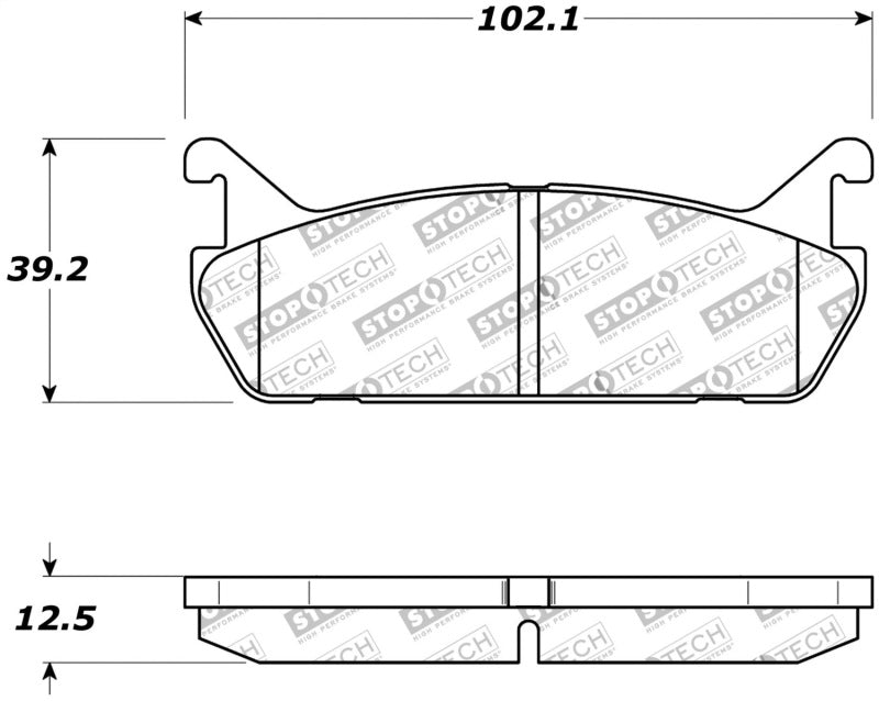 StopTech Street Touring 90-93 Mazda Miata Rear Brake Pads D525 308.0458