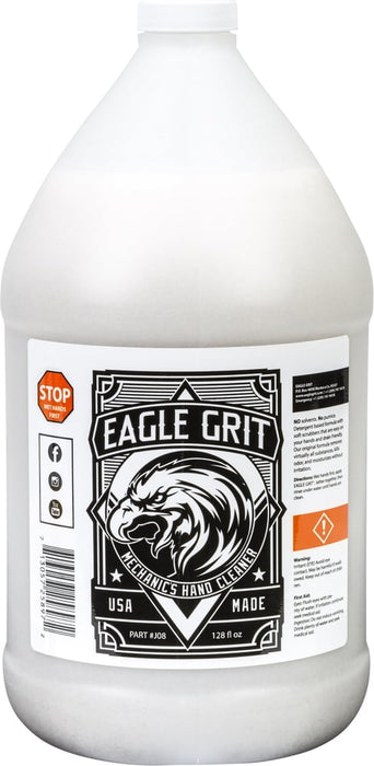 Eagle Grit Heavy Duty Industrial Hand Cleaner For Auto Grease, Dirt, Oil, Paint Eco-Friendly Moisturizing Silica Formula (1 Gallon Hand Pump Jug) J08