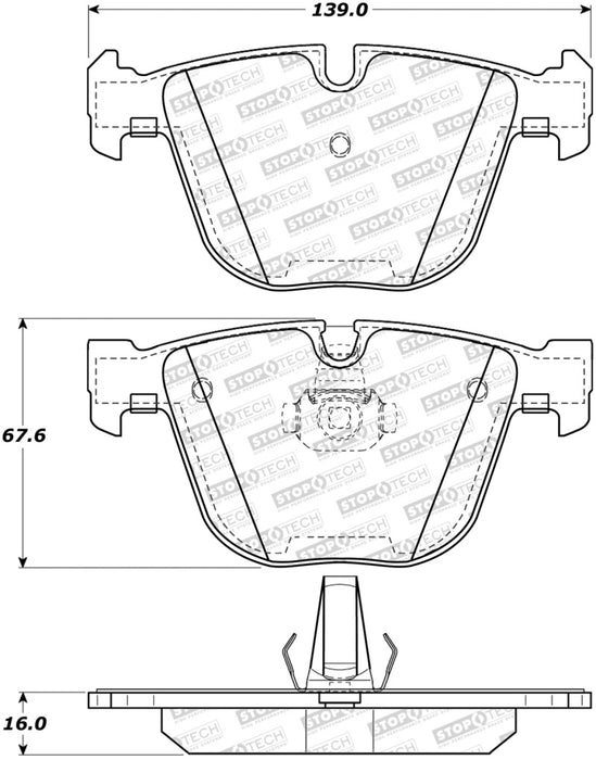 StopTech 10-18 BMW X5 M Sport Performance Rear Brake Pads 309.09192