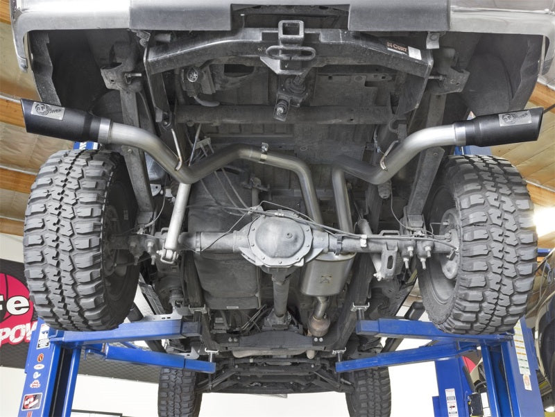 aFe MACH Force-Xp 3in CB SS Dual Exhaust w/Black Tips 09-16 GM Silverado/Sierra 4.3L/4.8L/5.3L 49-44071-B