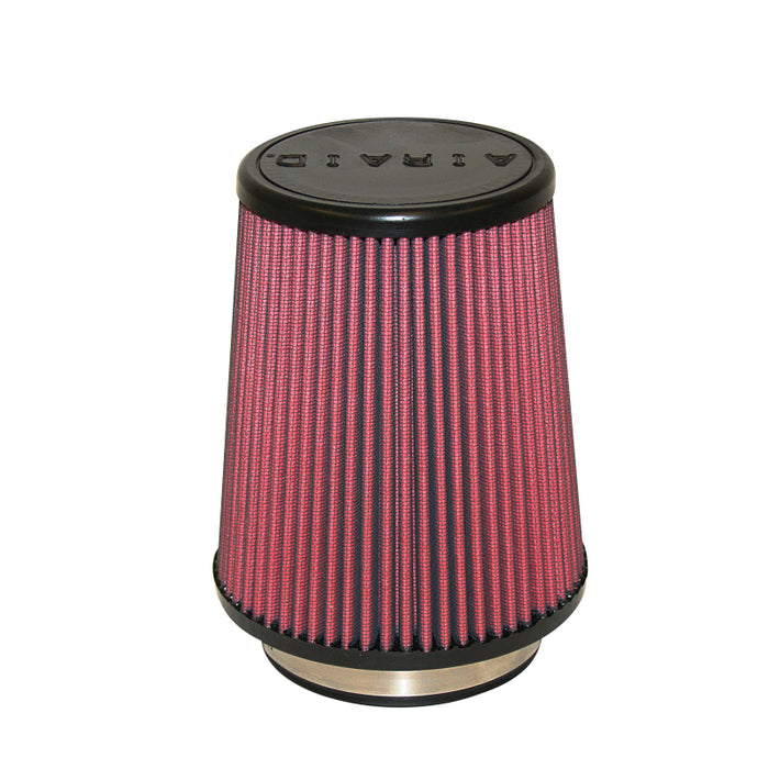 Airaid Universal Clamp-On Air Filter: Round Tapered; 4 Inch (102 Mm) Flange Id; 7 Inch (178 Mm) Height; 7 Inch (178 Mm) Base; 4.6254.71875 Top 701-458
