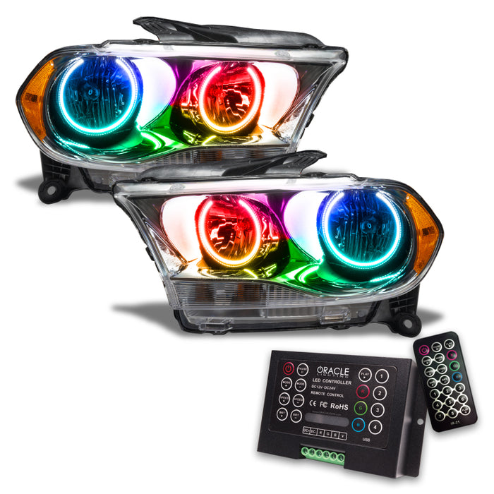 Oracle 11-13 Compatible with Dodge Durango SMD HL Halogen Chrome ColorSHIFT w/ 2.0 Controller SEE WARRANTY 7101-333