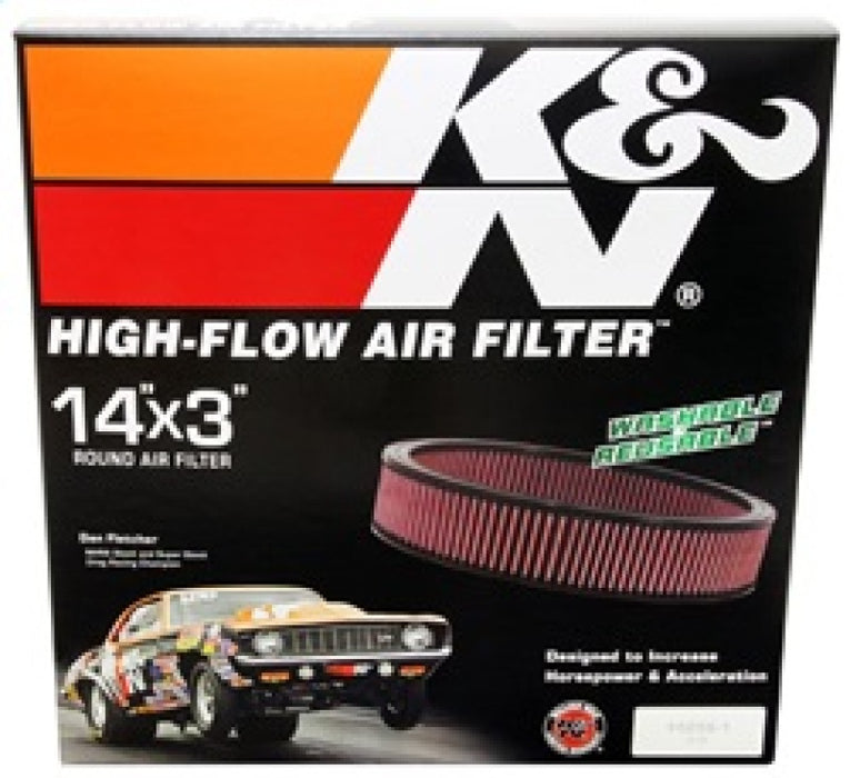 K&N E-1650 Round Air Filter for GM CARS & TRUCKS, V8, 1966-1984