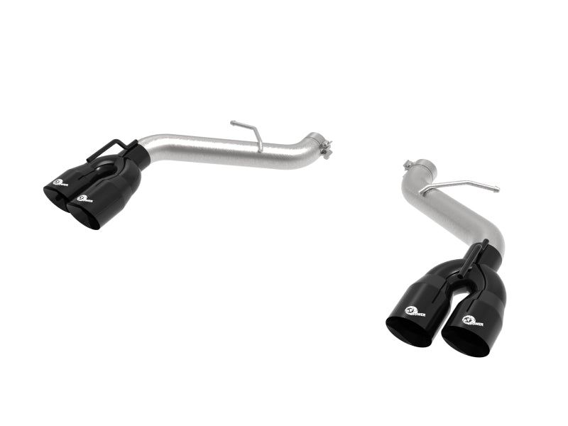 aFe POWER MACH Force-Xp 3in Axle-Back Exhaust 16-20 Chevrolet Camaro SS V8 6.2L w/o Mufflers Black 49-44119NM-B