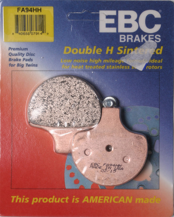 EBC Double-H Sintered Metal Brake Pads Compatible for Harley Davidson FLSTN Heritage Softail Special 1994-1996