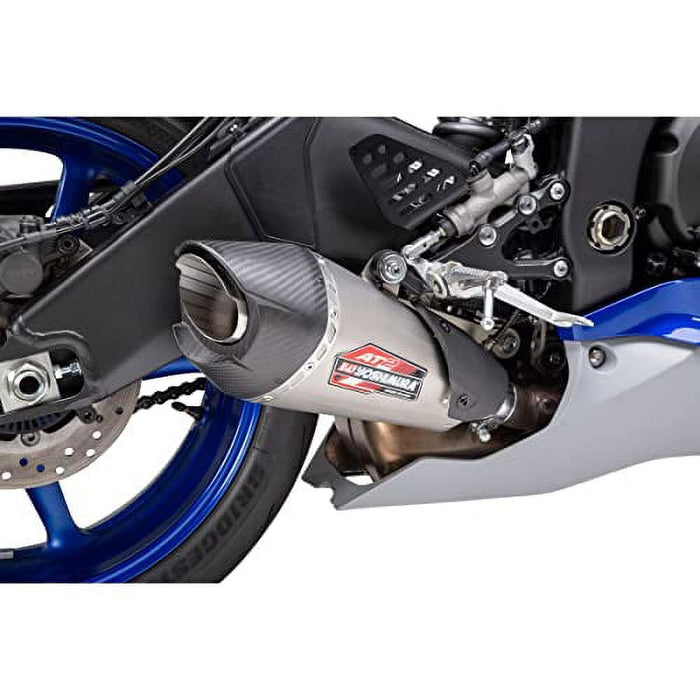 Yoshimura At2 Slip-On Exhaust (Street/Stainless/Stainless/Carbon/Works) For 06-20 Yamaha Yzf-R6 13630BP521