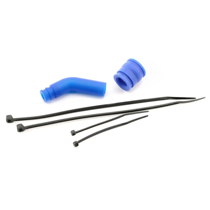 Traxxas Tra5245 Pipe Coupler Blue / Exhaust Deflecter / Cable Ties Long (2