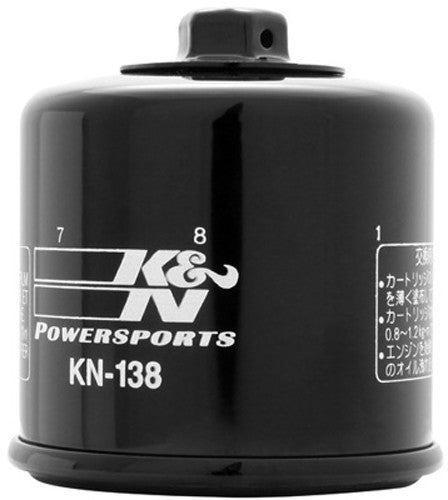 K&N Motorcycle Oil Filter: High Performance, Premium, Designed to be used with Synthetic or Conventional Oils: Fits Select Suzuki Motorcycles, KN-138