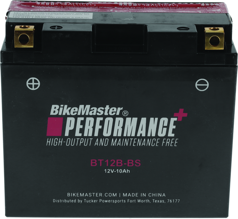 BikeMaster Performance+ Maintenance-Free Batteries BT12B-BS