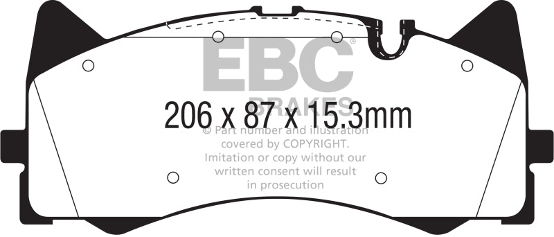 EBC 2015+ Mercedes-Benz C63 Amg (W205) 4.0L Twin Turbo Bluestuff Front Brake Pads DP52298NDX