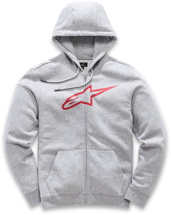 Alpinestars Ageless Fleece Hoodie Grey Heather/Red 2X 1017-53007-1131-2X