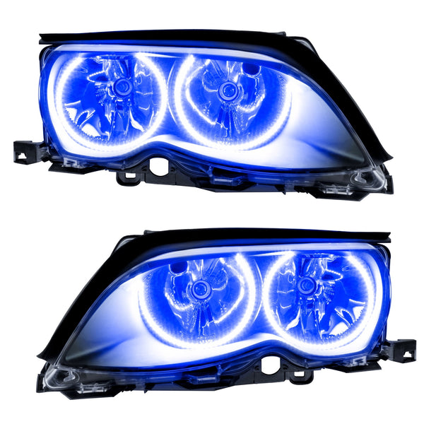For 2002-2005 BMW 3 Series SMD Headlights Black Oracle