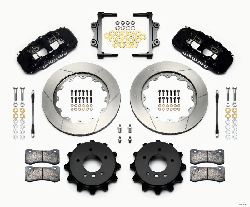 Wilwood AERO4 Rear Kit 14.00 2007-2011 BMW E90 Series w/Lines 140-13583