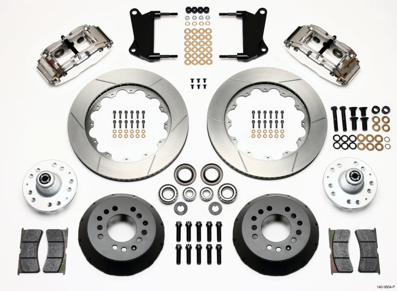 Wilwood Narrow Superlite 6R Front Hub Kit 14.00in Polished 67-69 Camaro 64-72 Nova Chevelle 140-9804-P