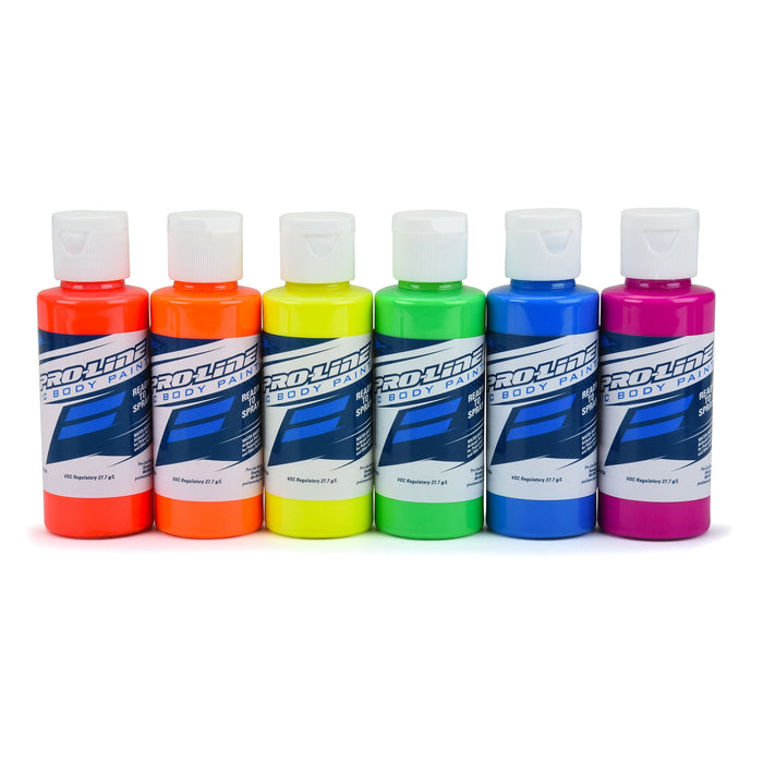 Pro-Line Racing RC Body Paint Fluorescent Color 6 Pack PRO632303 Car Paint