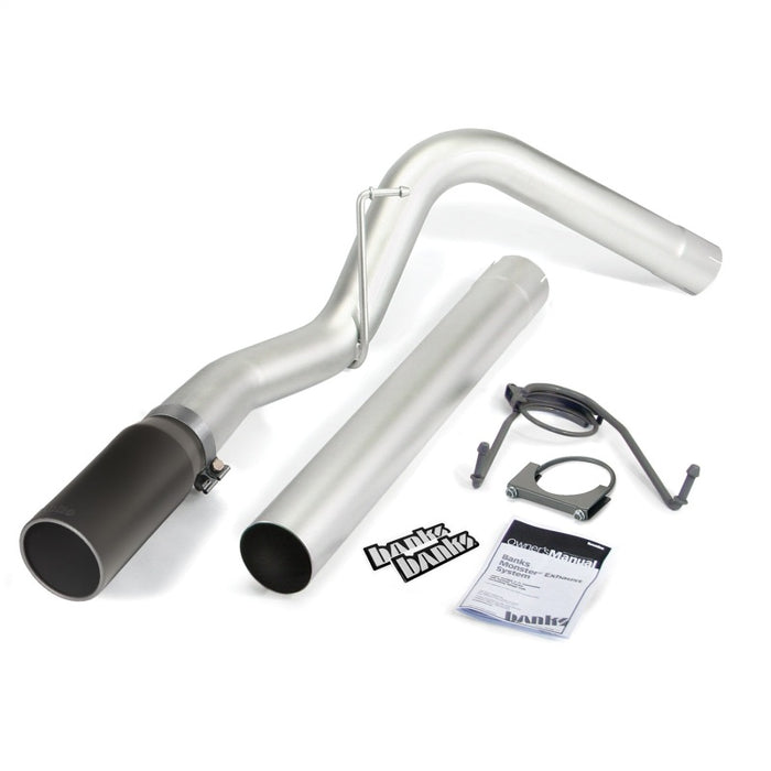 Banks Power 07-12 Compatible with Dodge 6.7L SCLB-Mega Cab-SB Monster Exhaust Sys SS Single Exhaust w/ Black Tip 49764-B