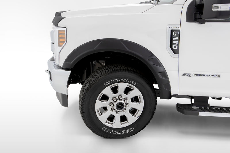 Bushwacker 17-19 Ford F-250 Super Duty w/ 81.8in Bed DRT Style Flares 4pc Black 20951-02