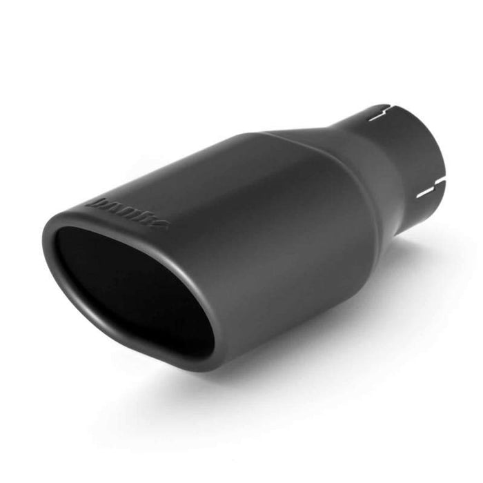 Banks Power Tailpipe Tip Kit SS Obround Angle Cut Black 2.5in Tube 3.13in X 3.75in X 11in 52901