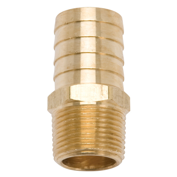 Edelbrock Fitting Brass Hose 1 00In Hose I D X 3/4-14 Pipe for Sb-Chrys Manifolds 8078