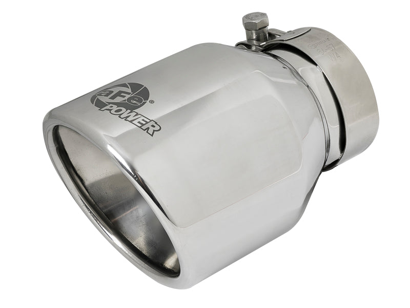 aFe MACH Force-Xp 304 SS Clamp-On Exhaust Tip 2.5in. Inlet / 4in. Outlet / 6in. L Polished 49T25404-P06