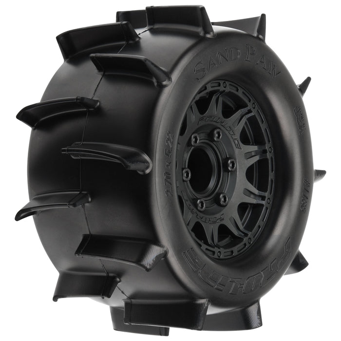 Pro-Line 118610 Sand Paw 2.8 Paddle Tires Mounted Raid Black 6x30 Front/Rear (2)