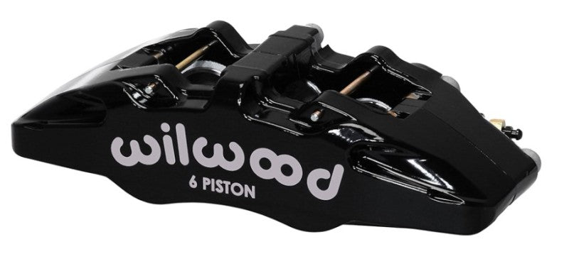 Wilwood Caliper-Forged Dynapro 6 5.25in Mount-Red-R/H 1.62/1.38in/1.38in Pistons .81in Disc 120-13428-RD