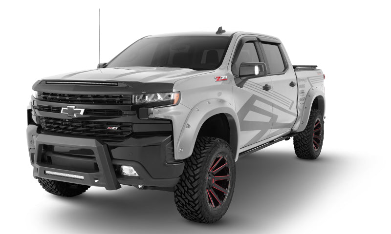 Bushwacker 20-21 Chevrolet Silverado 1500 Pocket Style Flares 4pc Silver Ice Metallic 40927-54