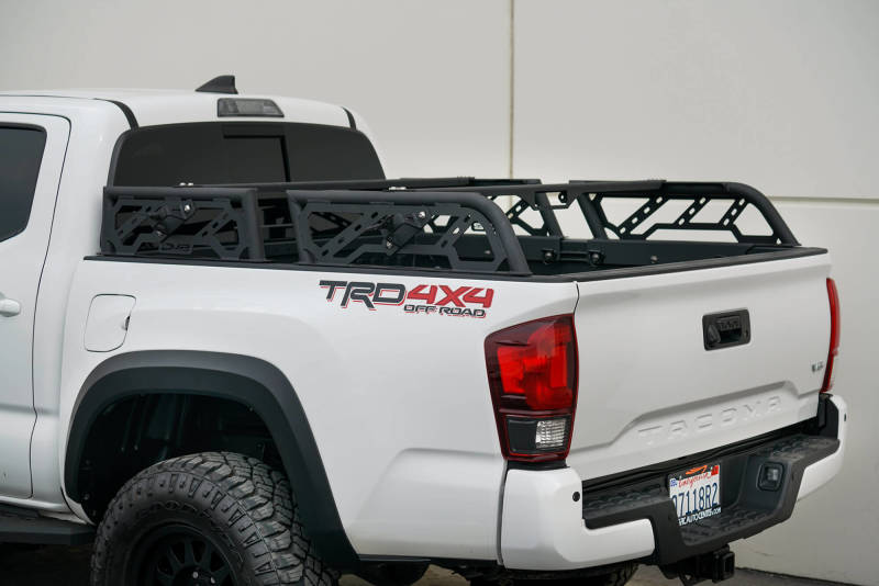 Dv8 Offroad Overland Bed Rack For 2005-2023 Tacoma & 2020-2023 Gladiator Jt Perfect For Rooftop Tent 500Lb Rating Multiple Accessory Mounts Low Profile Aerodynamic RRUN-01