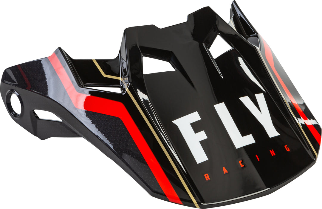 Fly Racing 2021 Formula Visor - Axon (X-Large/XX-Large) (Black/Red/Gold)