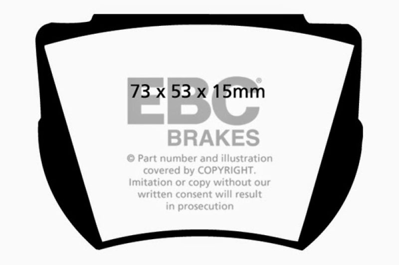 EBC 59-65 Aston Martin DB4 3.7L Convertible Yellowstuff Rear Brake Pads DP4141R