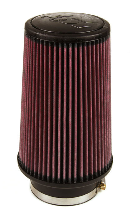 K&N Universal Clamp-On Engine Air Filter: Washable and Reusable: Round Tapered; 4 in (102 mm) Flange ID; 9 in (229 mm) Height; 6 in (152 mm) Base; 4.625 in (117 mm) Top , RE-0870
