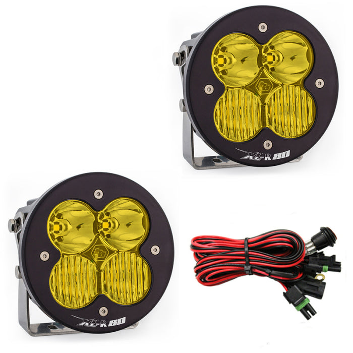 Baja Designs XL R 80 Series Driving Combo Pattern Pair LED Light Pods Amber 767813