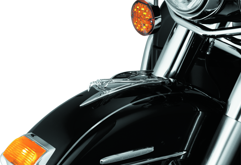 Kuryakyn Motorcycle Accent Accessory: Front Fender Deco Eagle Ornament, Chrome 7333
