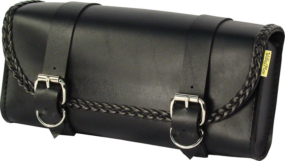 Dowco Willie & Max 58232-20 Braided Series: Synthetic Leather Motorcycle Tool Pouch, Black, Universal Fit