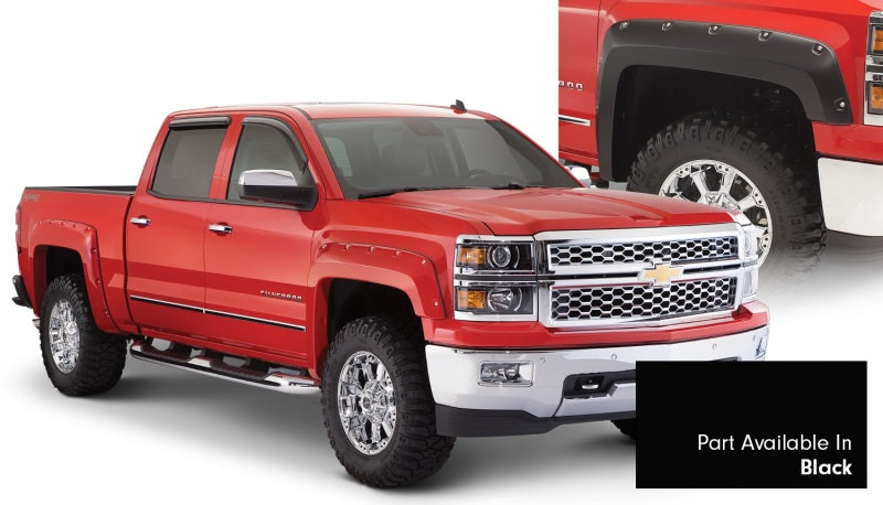 Bushwacker Black Pocket Style Fender Flares Fits 2014-2018 Chevrolet Silverado 40957-34