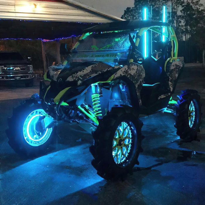 Oracle LED Illuminated Wheel Rings for UTV/ATV & SXS Vehicles ColorSHIFT w/o Cntrl SEE WARRANTY 4250-334