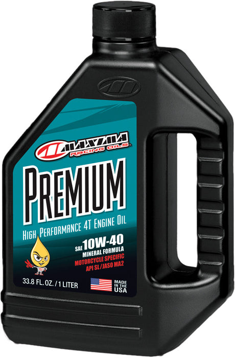 Maxima 34901 Premium 1 L 4-Stroke Engine Oil Premium 10W40, 1 Pack