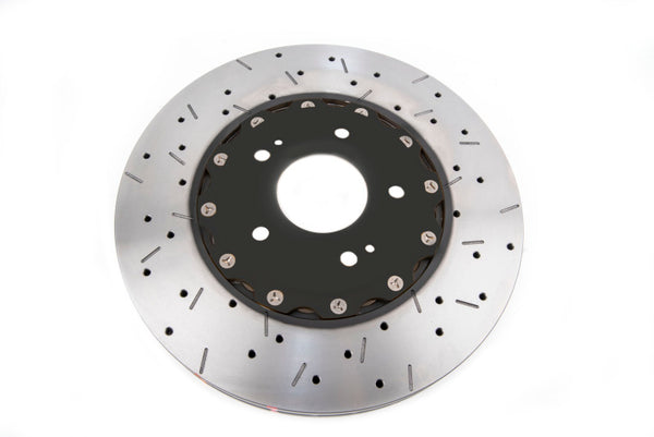 DBA 00-05 Mitsubishi Evo 5/6/7/8 / 06-08 Evo 9 Black Front Drilled & Slotted 5000 Series 52218BLKXS